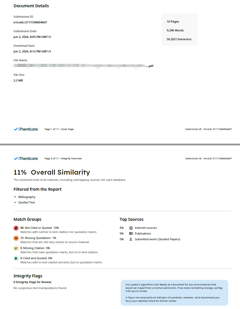 ithenticate report 1